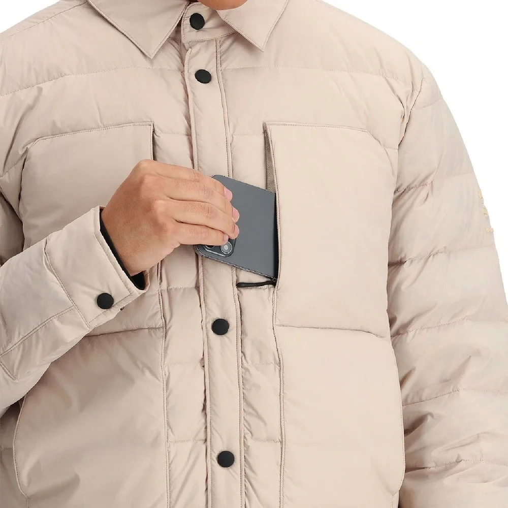 Obermeyer® (Men's LARGE) Explorer™ Down Shirt Jacket in Cement - $249